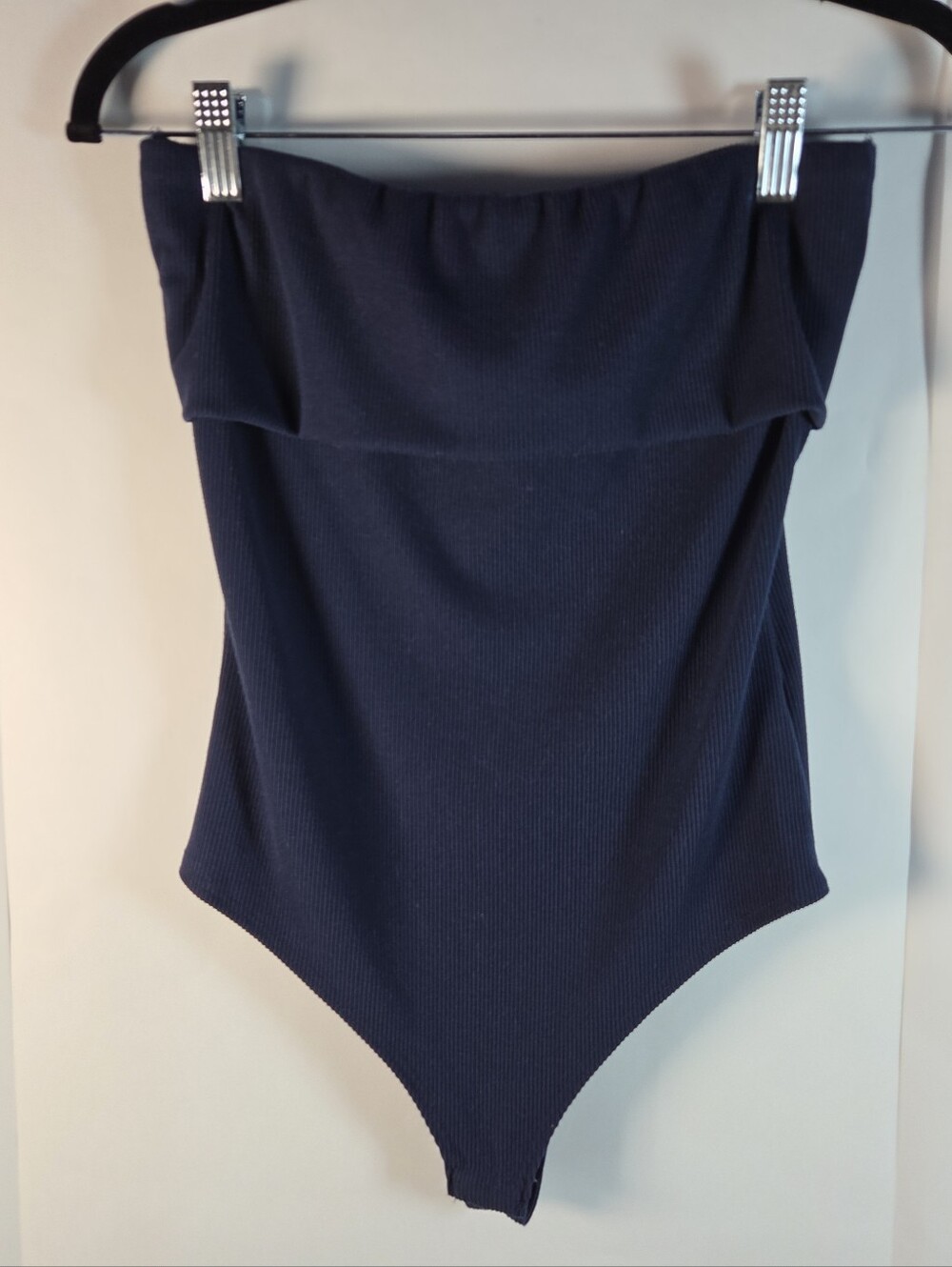 Ribbed Navy Kids One-Piece Bodysuit